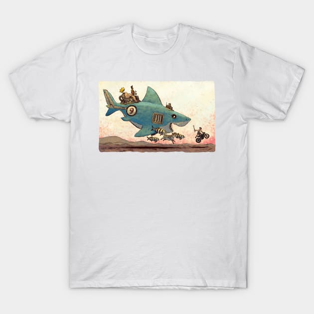 Flying with Sharks. T-Shirt by jesse.lonergan